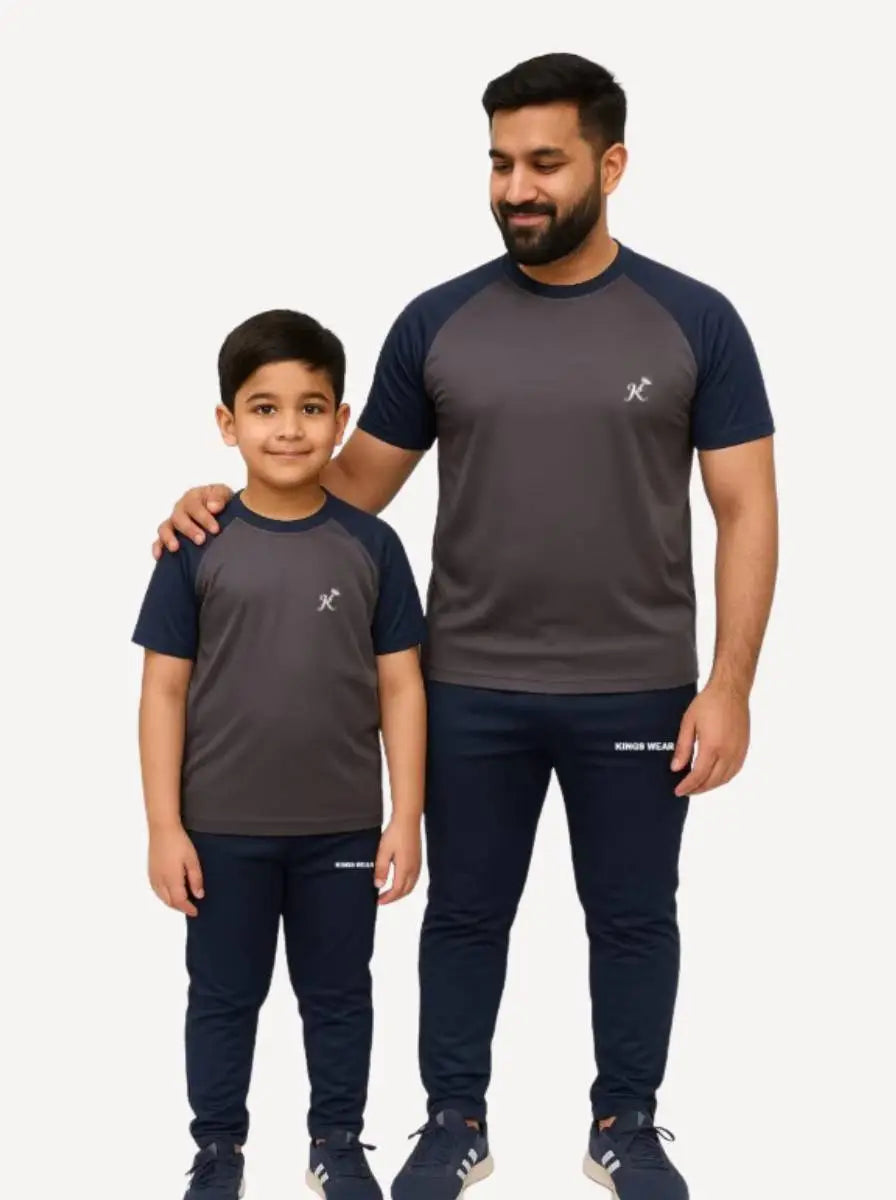Like father like son-Navy & Gray Awesome Combo.