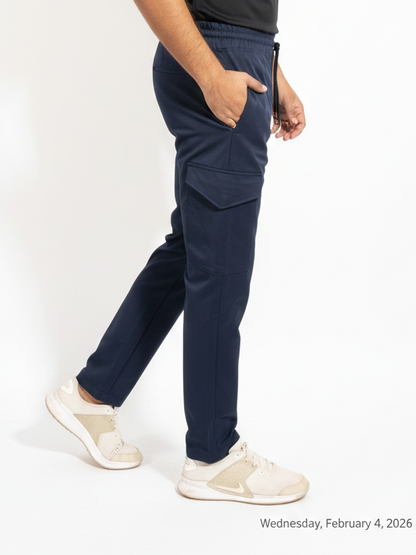 Premium Cargo Trouser –Navy Blue -8 Zip pockets.