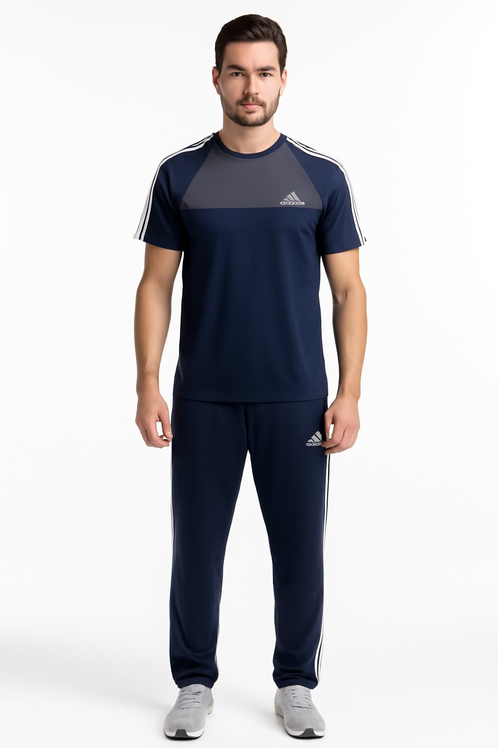 Tracksuit For Summer – Awesome Navy & Gray Adi Combo.