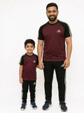Like father like son-Black & Maroon Adi Awesome Combo.
