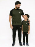 Like father like son-Black & Olive Green Adi Awesome Combo.