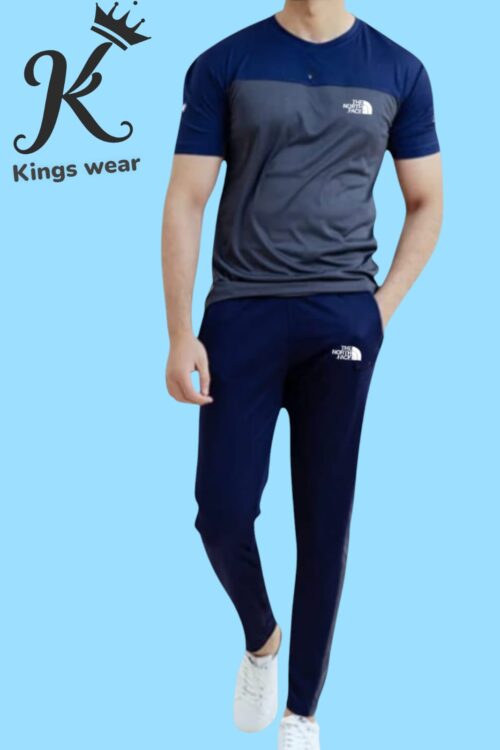 Tracksuit For summer – Grey Front & Royal Blue Combo