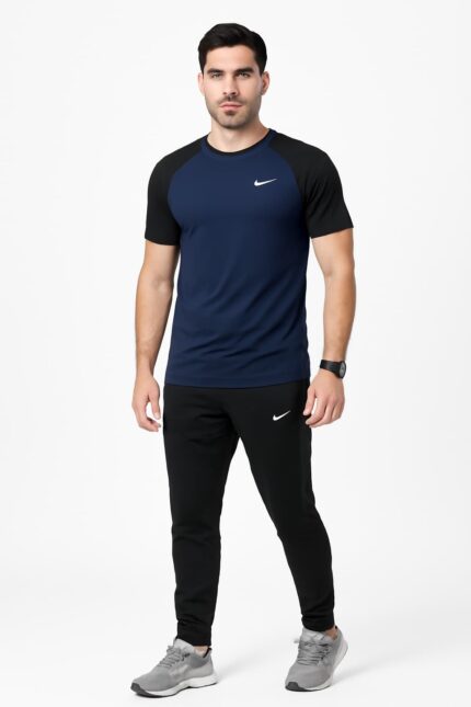 Tracksuit For summer – Drfit Premium quality Navy & Black Raglan Sleeve