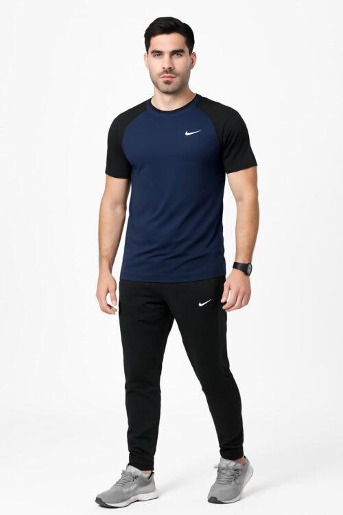 Tracksuit For summer – Drfit Premium quality Navy & Black Raglan Sleeve