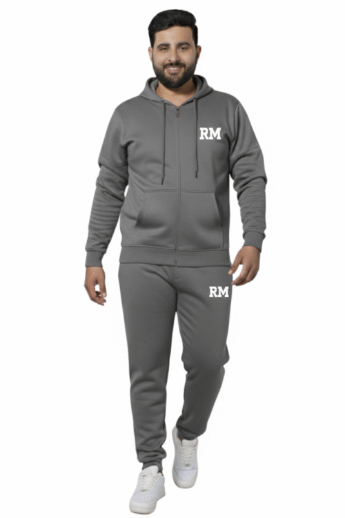 Premium Winter Tracksuit Fleece – Gray Hoodie & Trouser