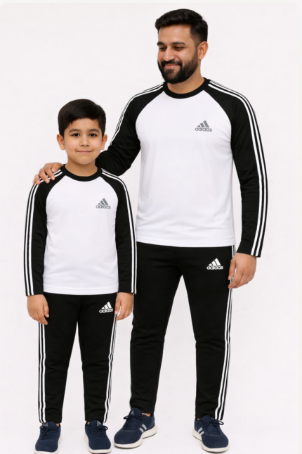 Like father like son-Black & White adi  Full Sleeve.