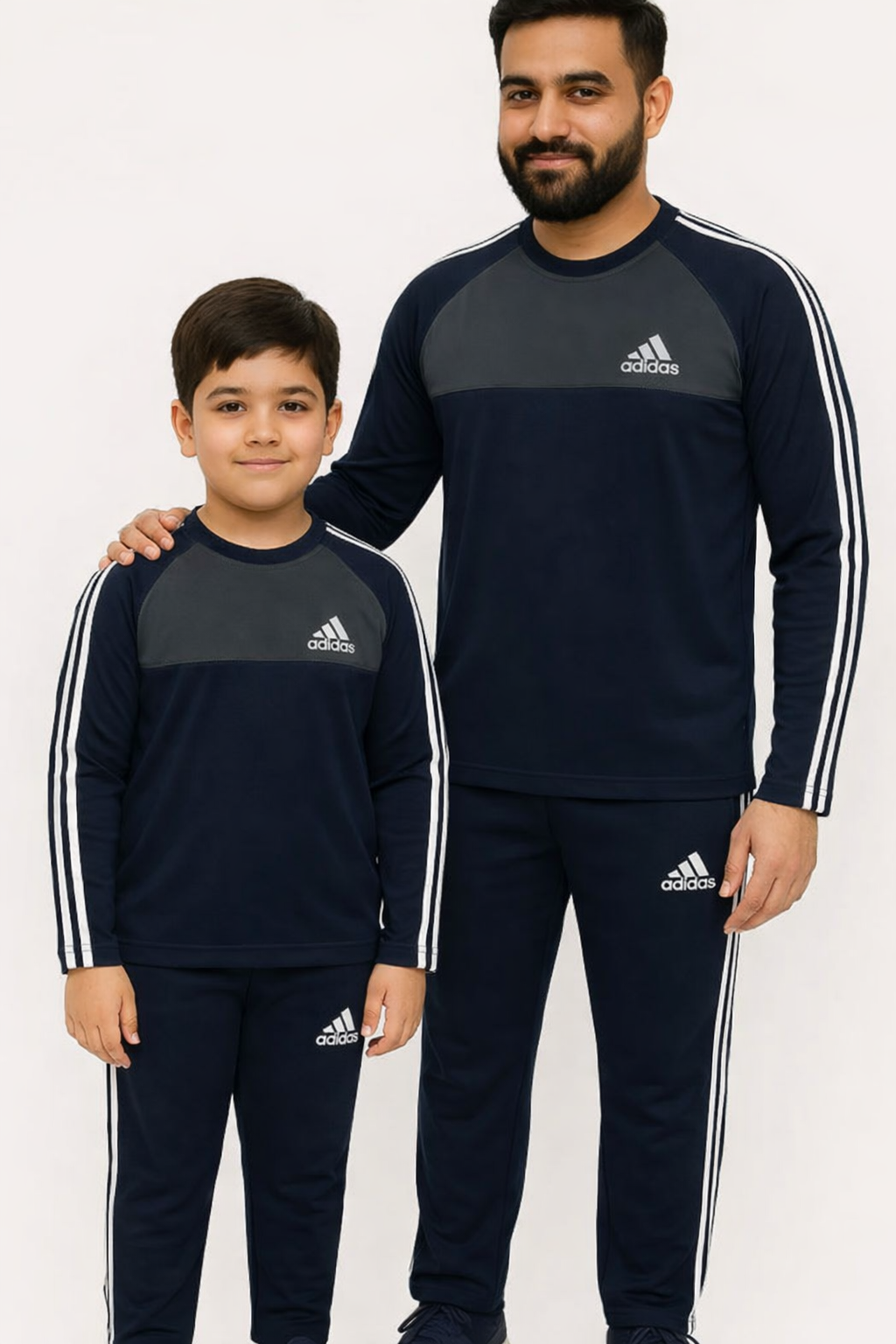Like father like son-Navy & Gray adi Full Sleeve