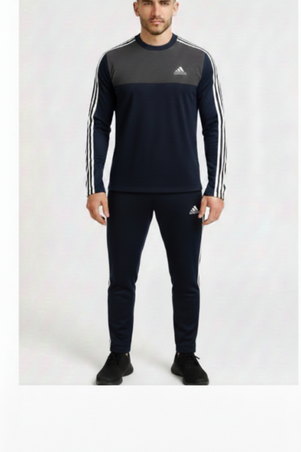 Tracksuit For summer –Drifit Navy & Gray Adi Track Suit Full Sleeve.