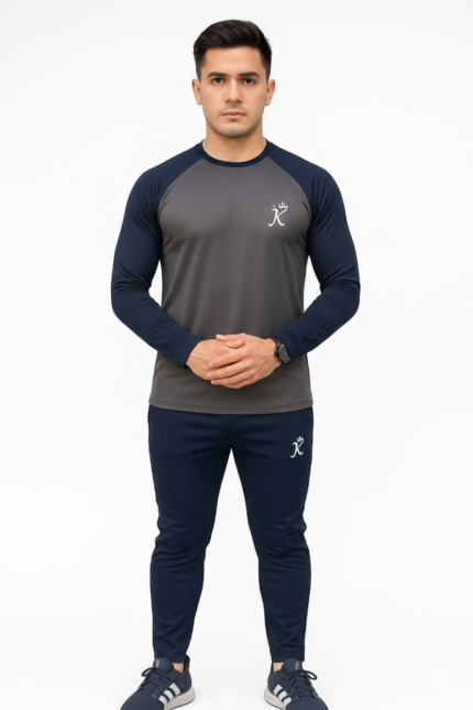 Tracksuit For summer –Drifit Navy & Gray Track Suit Full Sleeve.