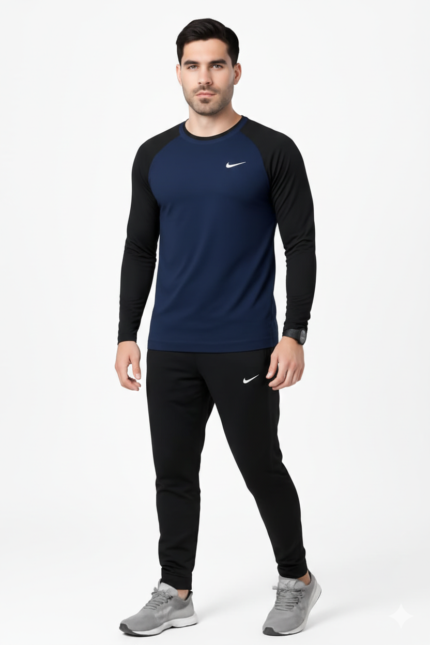Tracksuit For summer –Drifit Navy & Black Track Suit Full Sleeve.