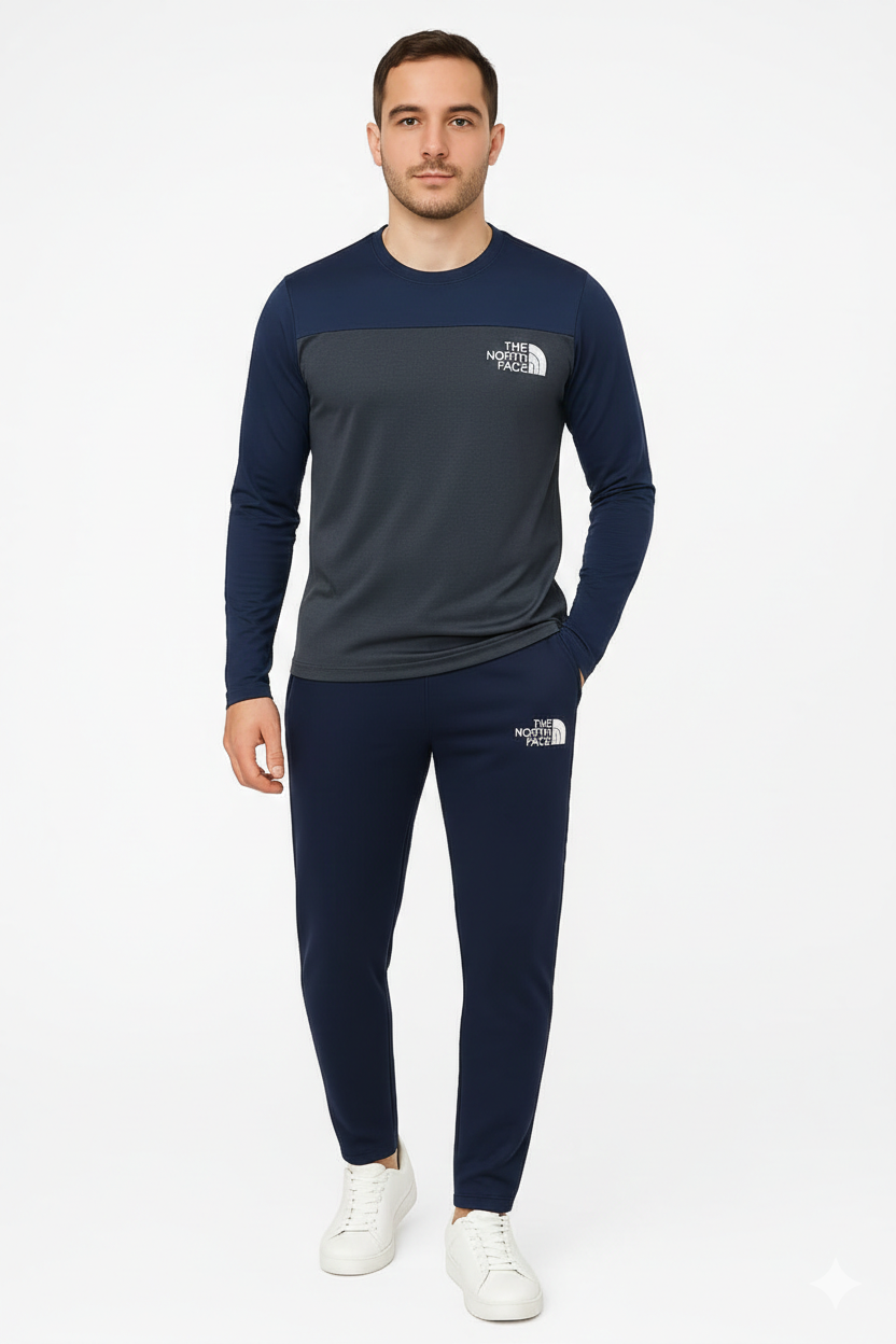 Tracksuit For summer –Drifit Navy & Gray North Track Suit Full Sleeve.