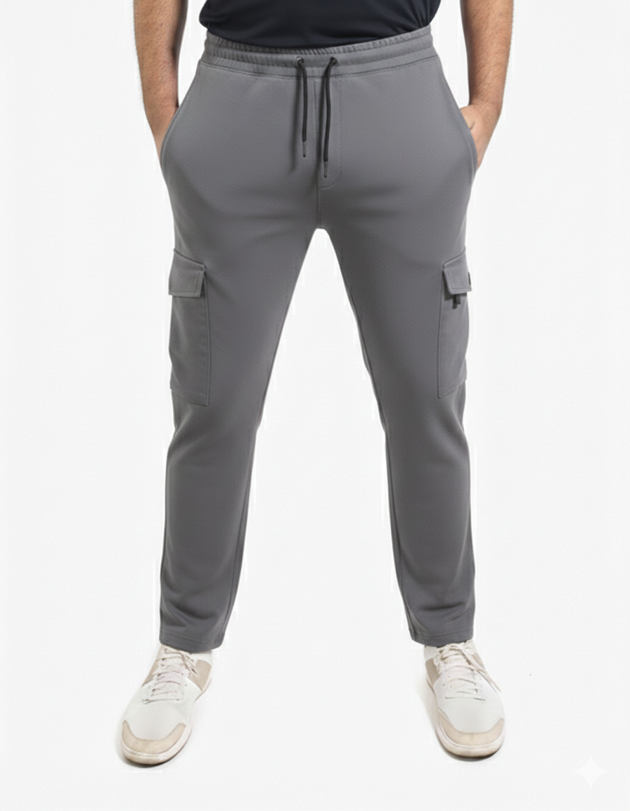 Premium Cargo Trouser –Gray -8 Zip pockets.