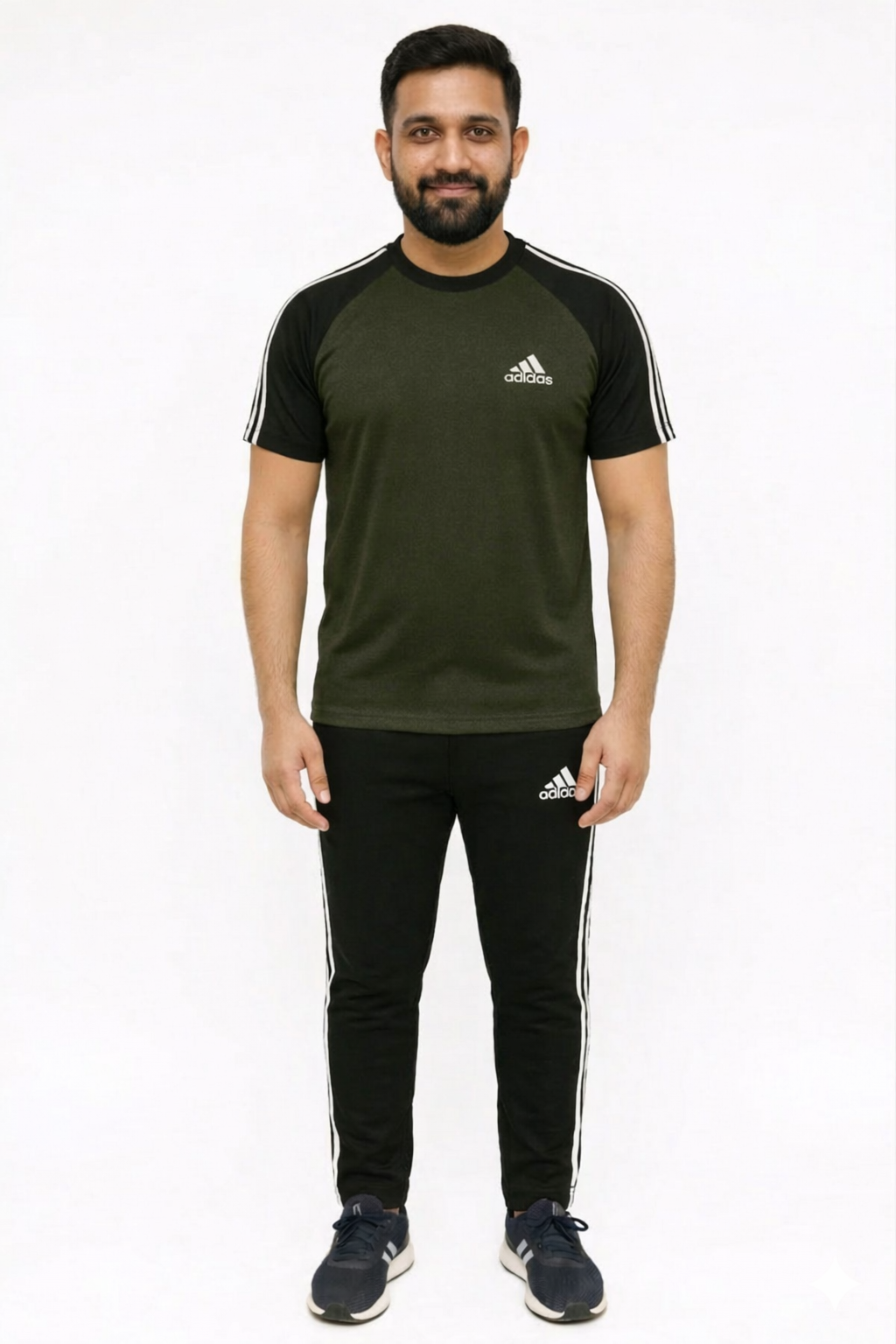 Tracksuit For Summer – Awesome Olive Green & Black Adi Combo.