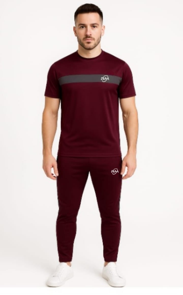 Tracksuit For Summer – Awesome Maroon & Gray Combo.